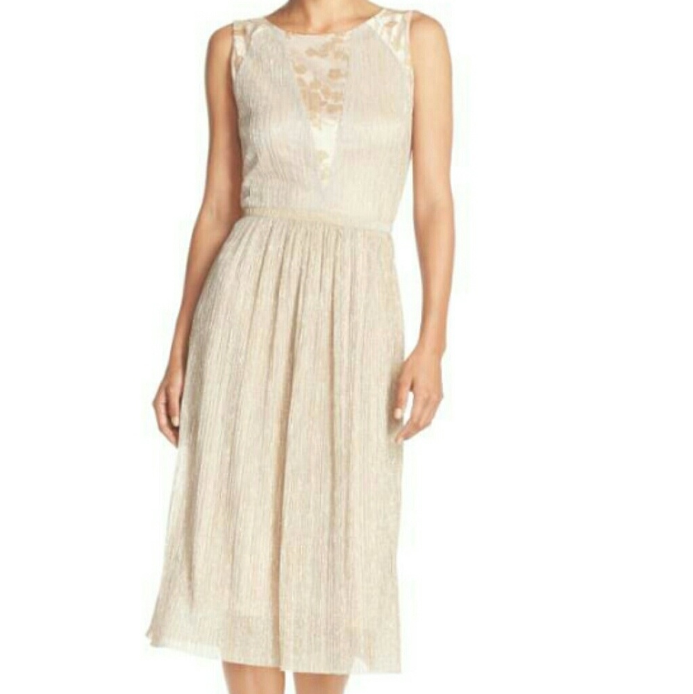Tahari Metallic dress